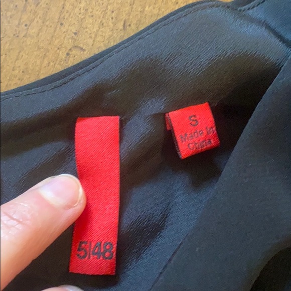 5/48 NWT one shoulder black dress - Picture 5 of 6